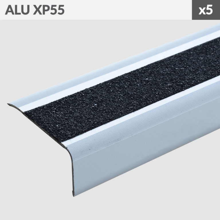 Nez de marche Alu XP55 noir 55 mm x 3 mètres à visser ou à coller