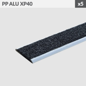 Profil plat ALU XP40 noir 40 mm x 3 mètres à visser, à coller ou adhésif