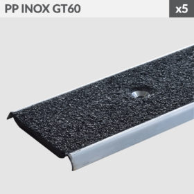 Profil plat inox GT60 noir pour trafic intense - haute durabilité