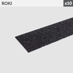Profil plat adhésif moulé antidérapant ROKI noir 50 mm x 2,40 m