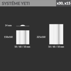 Dimensions et aspect du système YETI